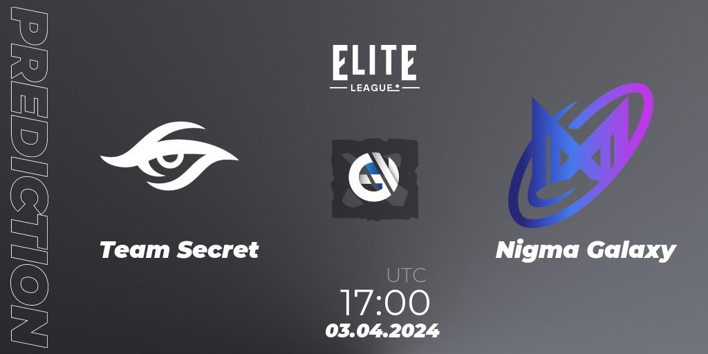 Team Secret vs Nigma Galaxy: Betting TIp, Match Prediction. 03.04.24. Dota 2, Elite League: Swiss Stage