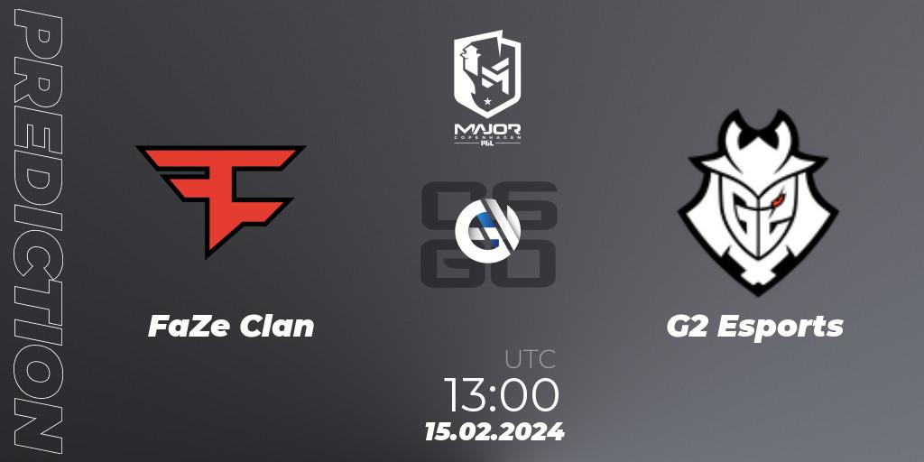 FaZe Clan vs G2 Esports: Betting TIp, Match Prediction. 15.02.24. CS2 (CS:GO), PGL CS2 Major Copenhagen 2024 Europe RMR