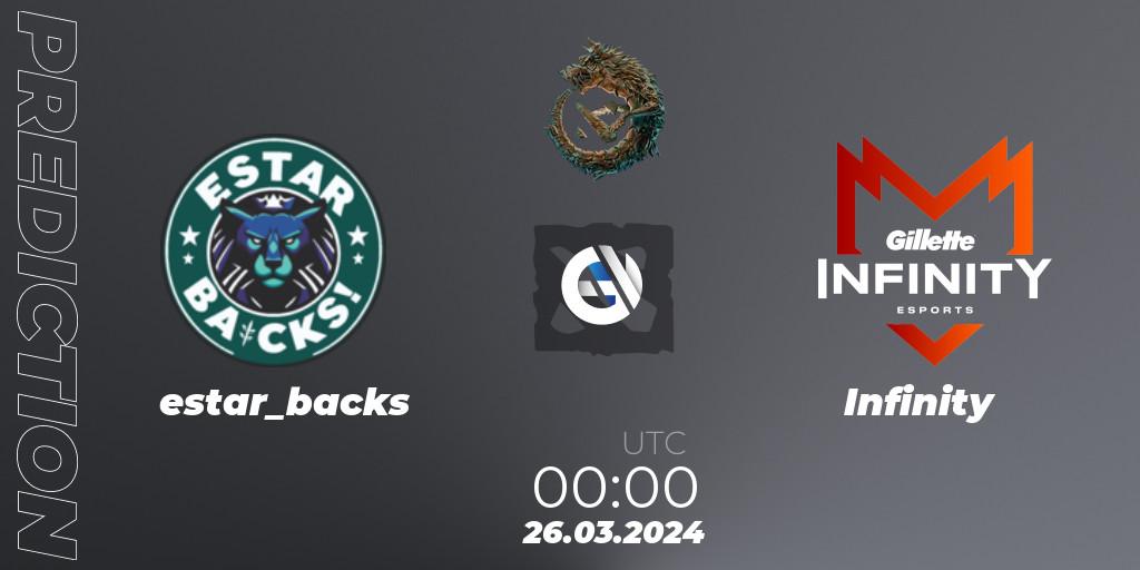 estar_backs vs Infinity: Betting TIp, Match Prediction. 26.03.24. Dota 2, PGL Wallachia Season 1: South America Closed Qualifier