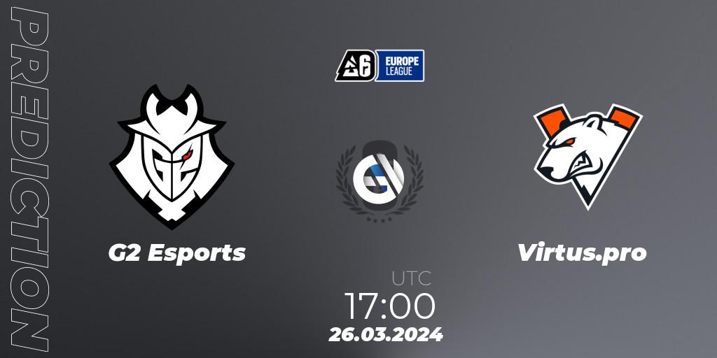 G2 Esports vs Virtus.pro: Betting TIp, Match Prediction. 26.03.24. Rainbow Six, Europe League 2024 - Stage 1