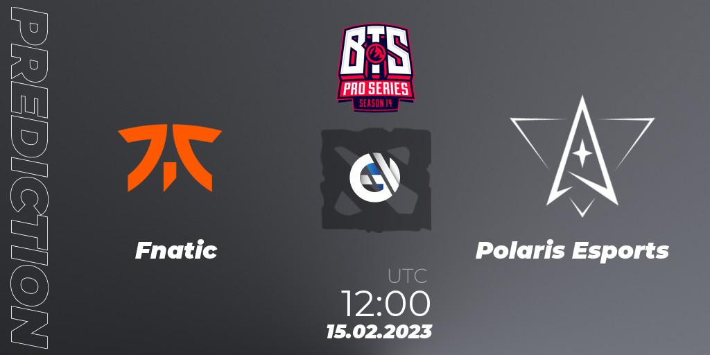 Fnatic vs Polaris Esports: Betting TIp, Match Prediction. 15.02.23. Dota 2, BTS Pro Series Season 14: Southeast Asia