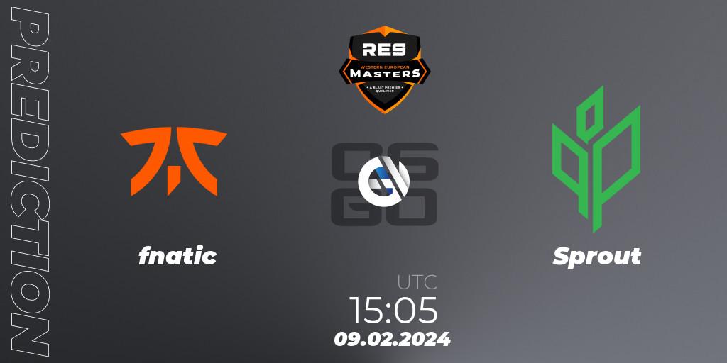 fnatic vs Sprout: Betting TIp, Match Prediction. 09.02.24. CS2 (CS:GO), RES Western European Masters: Spring 2024