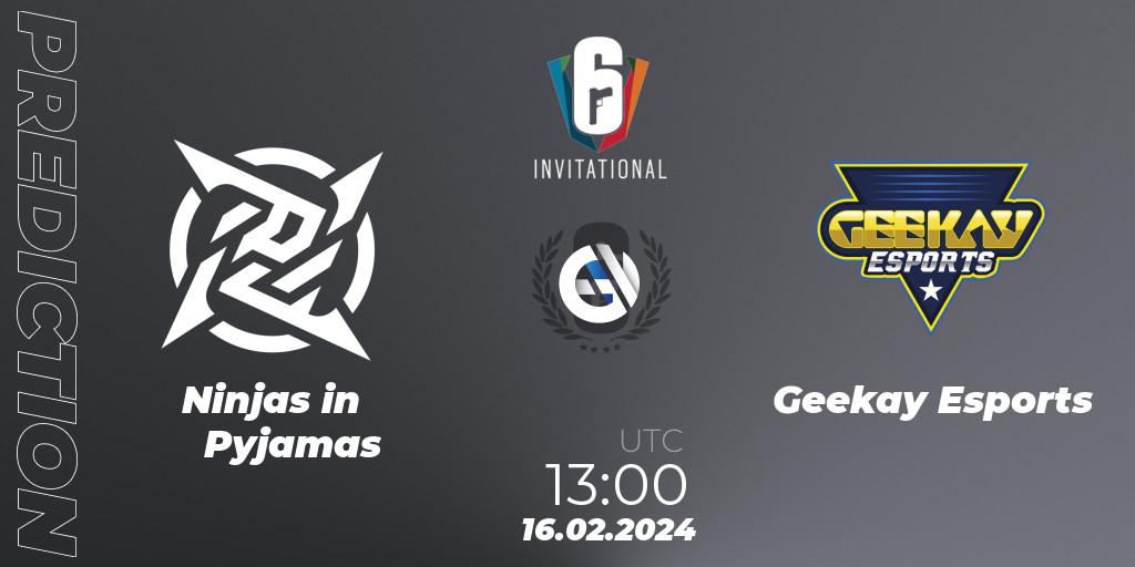 Ninjas in Pyjamas vs Geekay Esports: Betting TIp, Match Prediction. 16.02.24. Rainbow Six, Six Invitational 2024 - Group Stage
