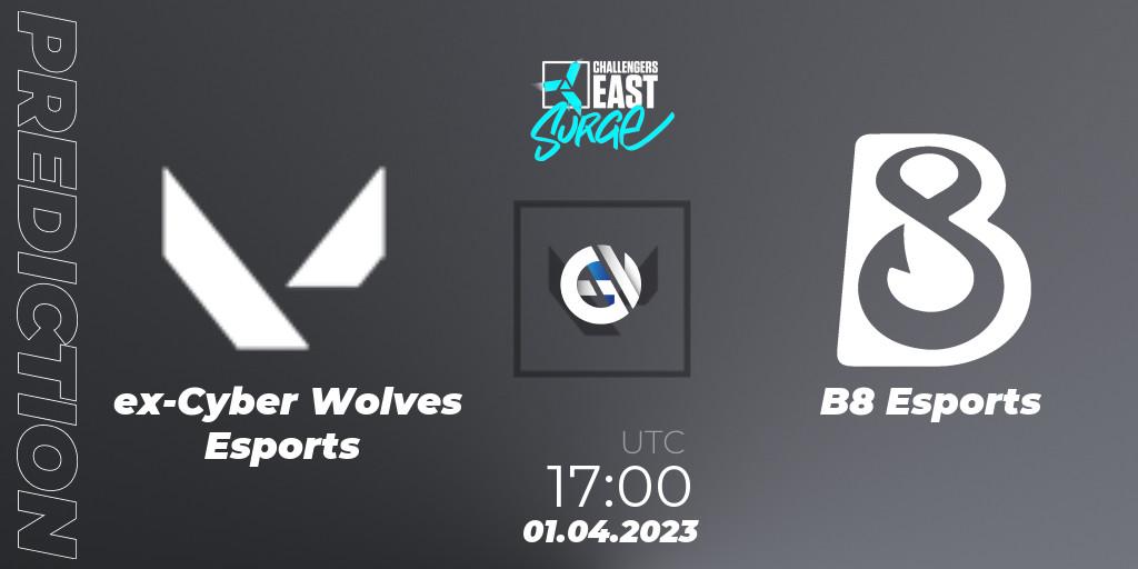 ex-Cyber Wolves Esports vs B8 Esports: Betting TIp, Match Prediction. 01.04.23. VALORANT, VALORANT Challengers 2023 East: Surge Split 2