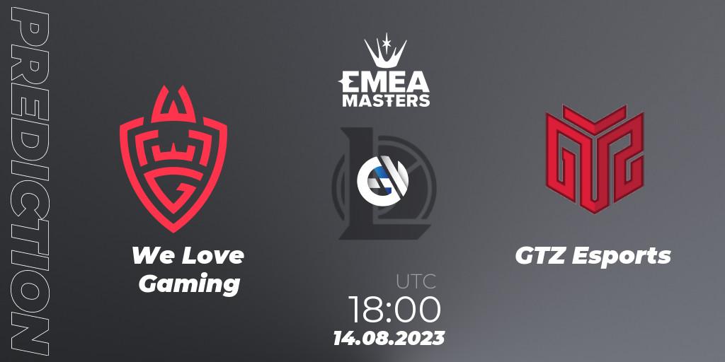 We Love Gaming vs GTZ Esports: Betting TIp, Match Prediction. 14.08.23. LoL, EMEA Masters Summer 2023