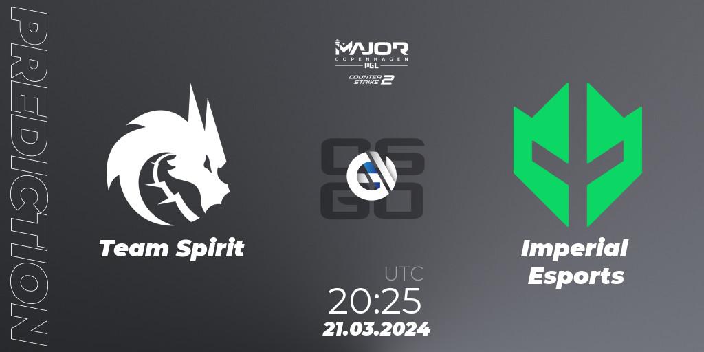 Team Spirit vs Imperial Esports: Betting TIp, Match Prediction. 21.03.24. CS2 (CS:GO), PGL CS2 Major Copenhagen 2024