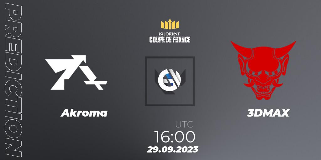 Akroma vs 3DMAX: Betting TIp, Match Prediction. 29.09.23. VALORANT, VCL France: Revolution - Coupe De France 2023