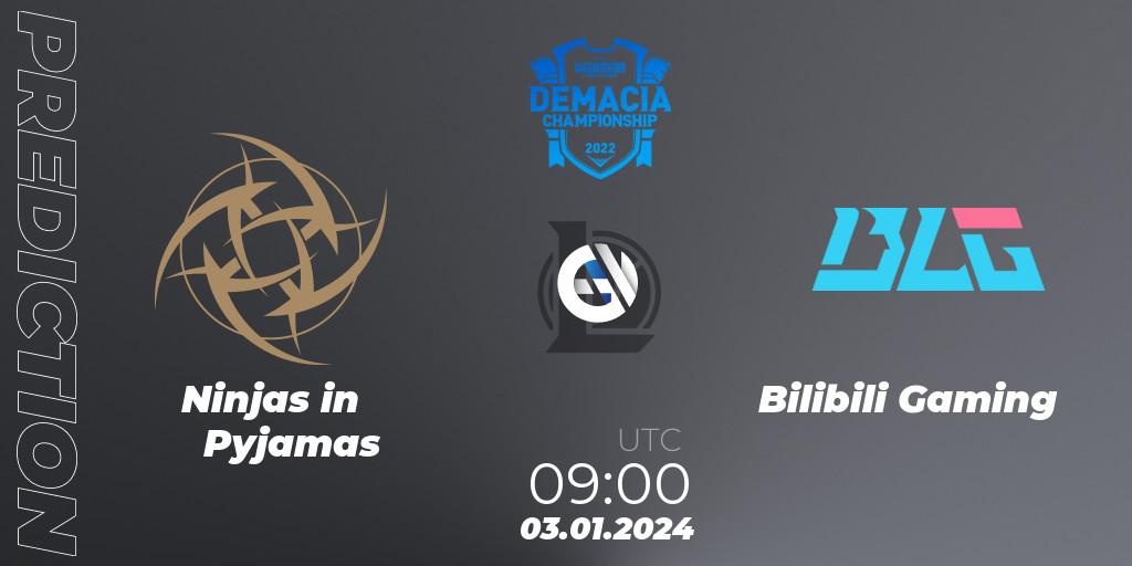 Ninjas in Pyjamas vs Bilibili Gaming: Betting TIp, Match Prediction. 03.01.24. LoL, Demacia Cup 2023 Playoffs