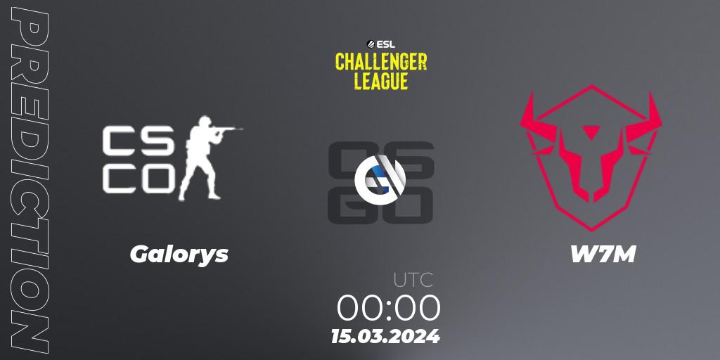 Galorys vs W7M: Betting TIp, Match Prediction. 15.03.24. CS2 (CS:GO), ESL Challenger League Season 47: South America