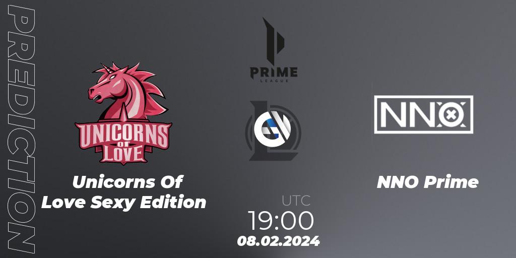 Unicorns Of Love Sexy Edition vs NNO Prime: Betting TIp, Match Prediction. 08.02.24. LoL, Prime League Spring 2024 - Group Stage