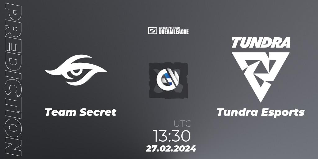 Team Secret vs Tundra Esports: Betting TIp, Match Prediction. 27.02.24. Dota 2, DreamLeague Season 22