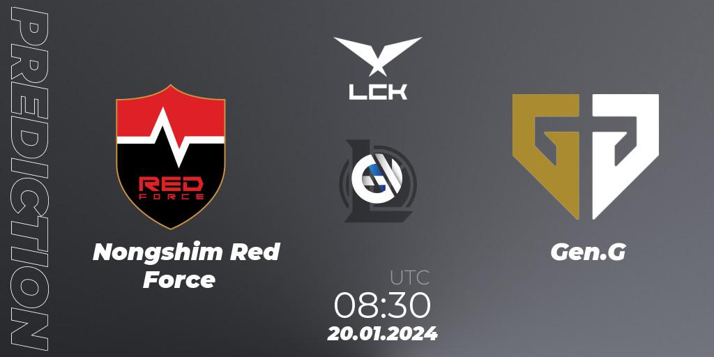 Nongshim Red Force vs Gen.G: Betting TIp, Match Prediction. 20.01.24. LoL, LCK Spring 2024 - Group Stage