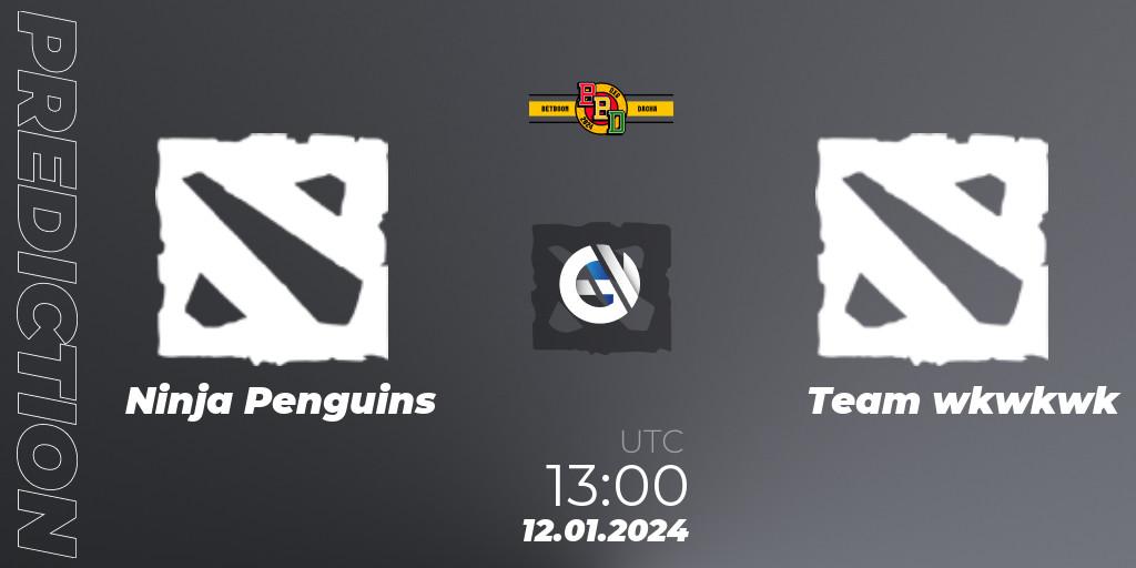 Ninja Penguins vs Team wkwkwk: Betting TIp, Match Prediction. 12.01.24. Dota 2, BetBoom Dacha Dubai 2024: WEU Closed Qualifier