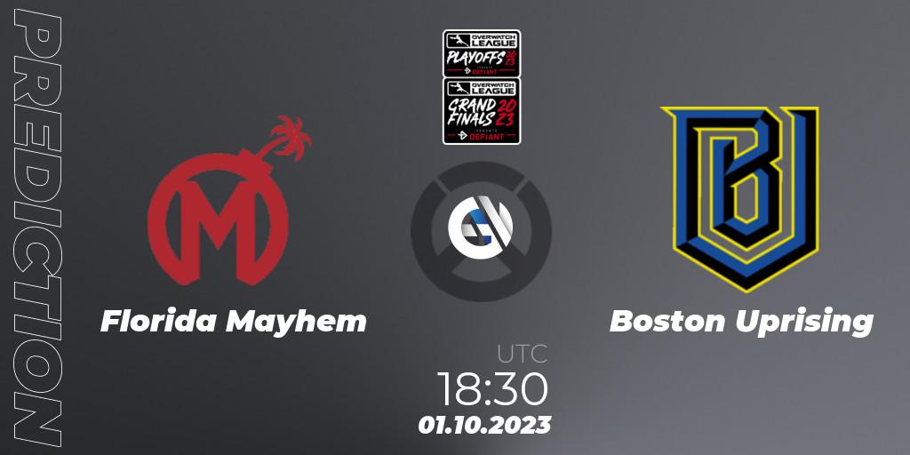 Florida Mayhem vs Boston Uprising: Betting TIp, Match Prediction. 01.10.23. Overwatch, Overwatch League 2023 - Playoffs