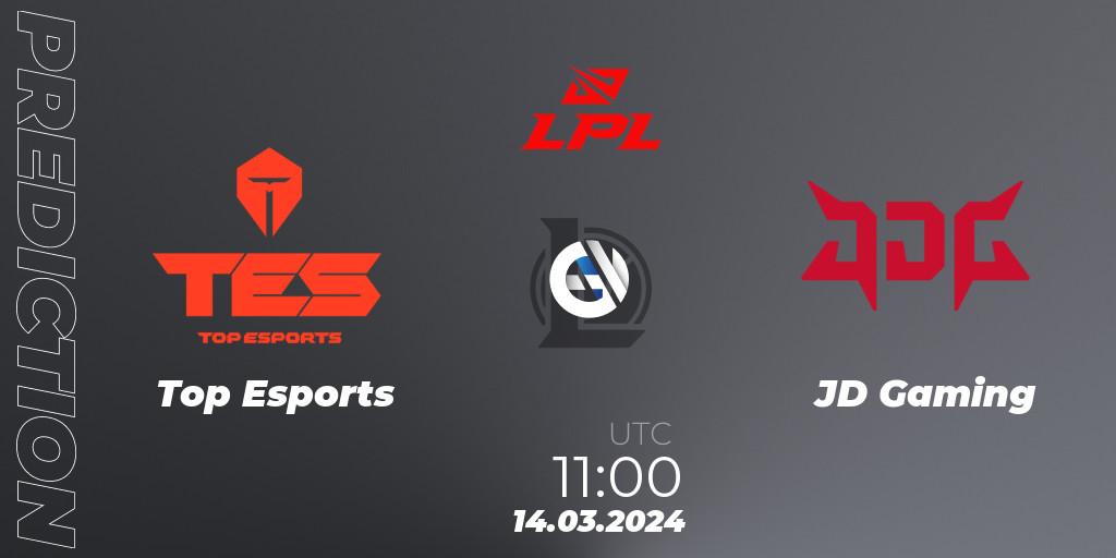 Top Esports vs JD Gaming: Betting TIp, Match Prediction. 14.03.24. LoL, LPL Spring 2024 - Group Stage