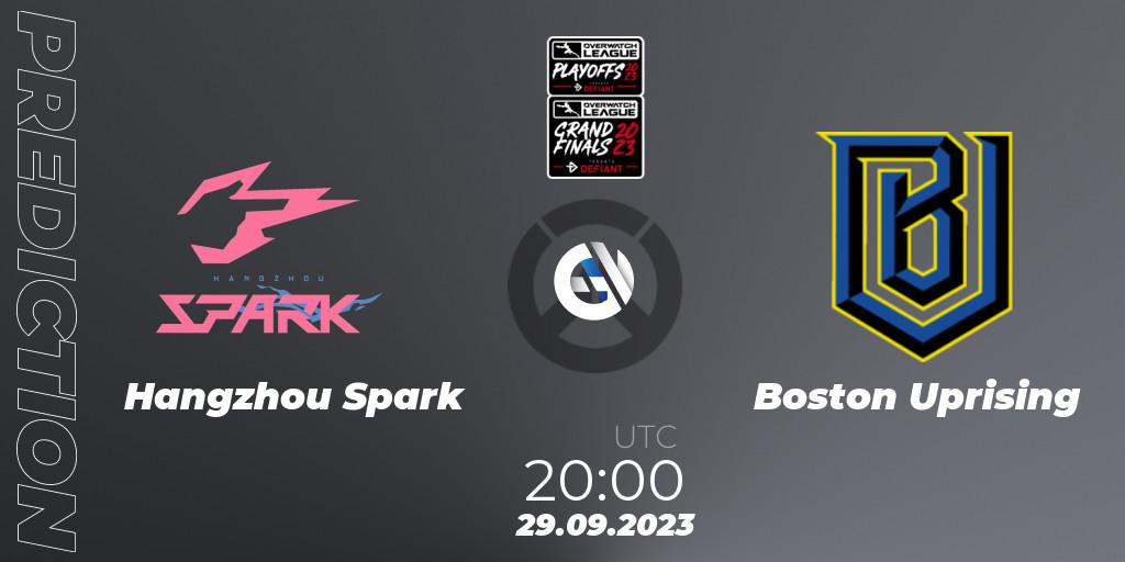 Hangzhou Spark vs Boston Uprising: Betting TIp, Match Prediction. 29.09.23. Overwatch, Overwatch League 2023 - Playoffs