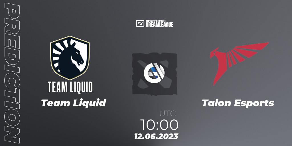 Team Liquid vs Talon Esports: Betting TIp, Match Prediction. 12.06.23. Dota 2, DreamLeague Season 20 - Group Stage 1