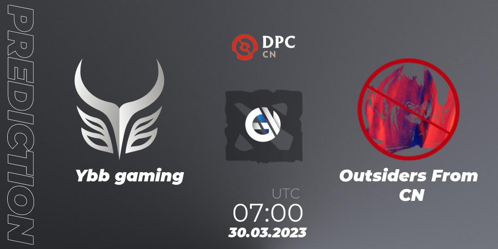 Ybb gaming vs Outsiders From CN: Betting TIp, Match Prediction. 30.03.23. Dota 2, DPC 2023 Tour 2: China Division I (Upper)