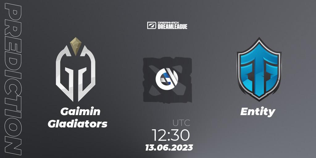 Gaimin Gladiators vs Entity: Betting TIp, Match Prediction. 13.06.23. Dota 2, DreamLeague Season 20 - Group Stage 1
