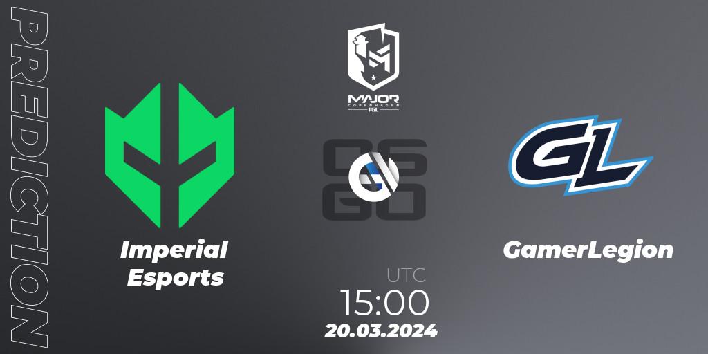 Imperial Esports vs GamerLegion: Betting TIp, Match Prediction. 20.03.24. CS2 (CS:GO), PGL CS2 Major Copenhagen 2024 Challengers Stage