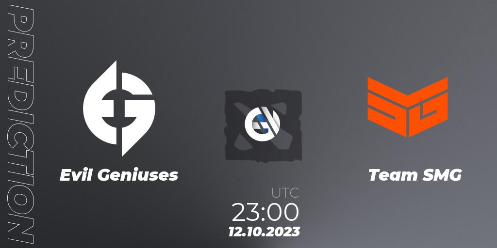 Evil Geniuses vs Team SMG: Betting TIp, Match Prediction. 12.10.23. Dota 2, The International 2023 - Group Stage