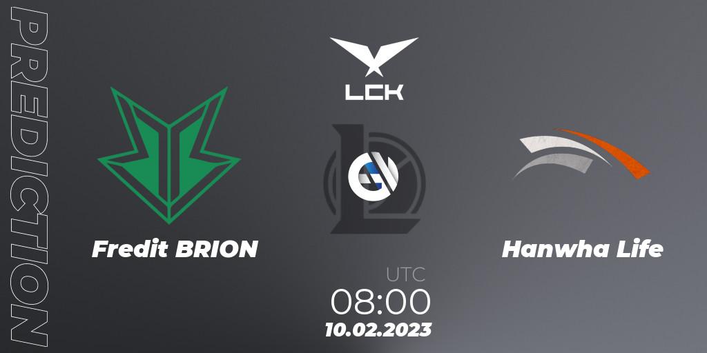 BRION vs Hanwha Life Esports: Betting TIp, Match Prediction. 10.02.23. LoL, LCK Spring 2023 - Group Stage