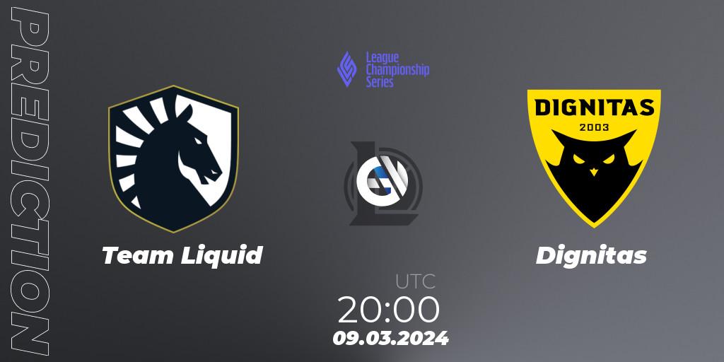Team Liquid vs Dignitas: Betting TIp, Match Prediction. 09.03.24. LoL, LCS Spring 2024 - Group Stage