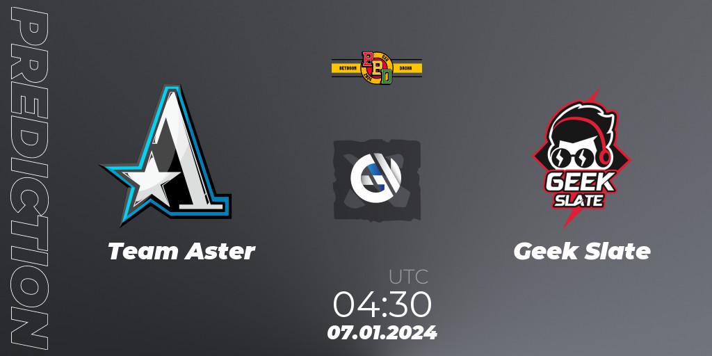 Team Aster vs Geek Slate: Betting TIp, Match Prediction. 07.01.24. Dota 2, BetBoom Dacha Dubai 2024: SEA and CN Closed Qualifier