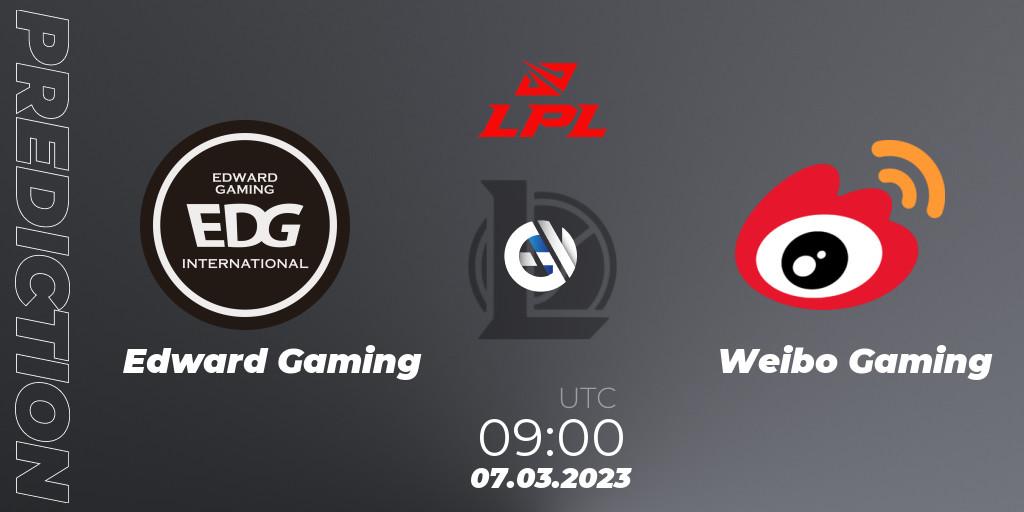 Edward Gaming vs Weibo Gaming: Betting TIp, Match Prediction. 07.03.23. LoL, LPL Spring 2023 - Group Stage