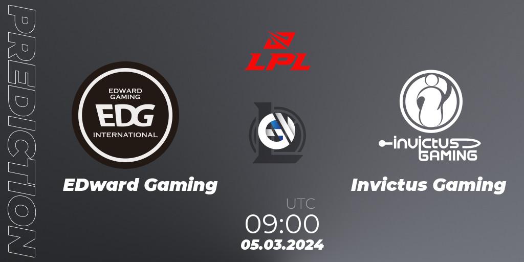 EDward Gaming vs Invictus Gaming: Betting TIp, Match Prediction. 05.03.24. LoL, LPL Spring 2024 - Group Stage