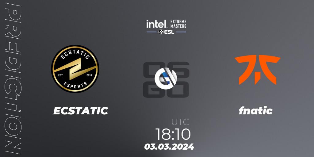 ECSTATIC vs fnatic: Betting TIp, Match Prediction. 03.03.24. CS2 (CS:GO), Intel Extreme Masters Dallas 2024: European Open Qualifier #1