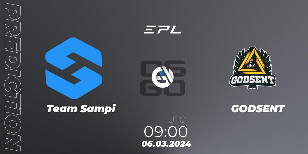 Team Sampi vs GODSENT: Betting TIp, Match Prediction. 06.03.24. CS2 (CS:GO), European Pro League Season 14