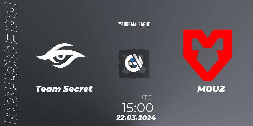 Team Secret vs MOUZ: Betting TIp, Match Prediction. 22.03.24. Dota 2, DreamLeague Season 23: Western Europe Closed Qualifier