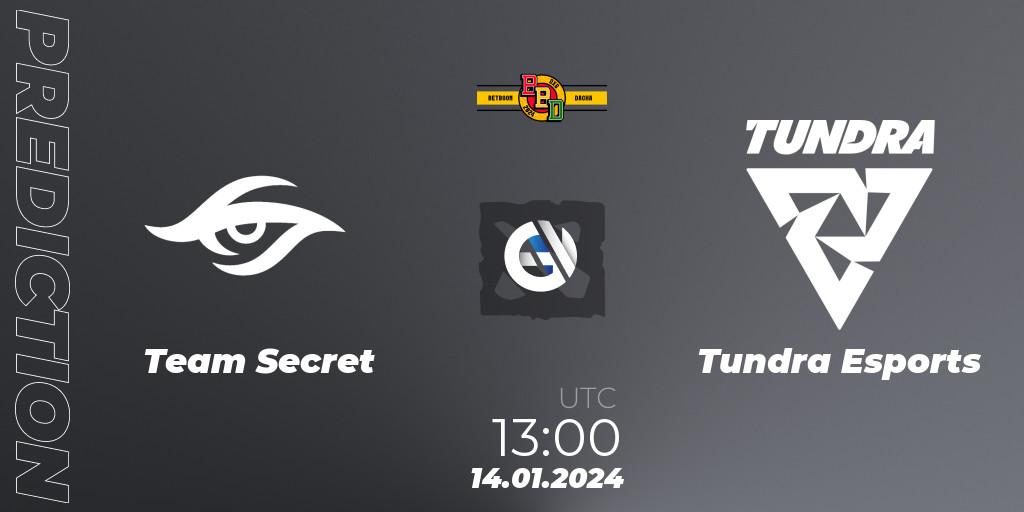 Team Secret vs Tundra Esports: Betting TIp, Match Prediction. 14.01.24. Dota 2, BetBoom Dacha Dubai 2024: WEU Closed Qualifier