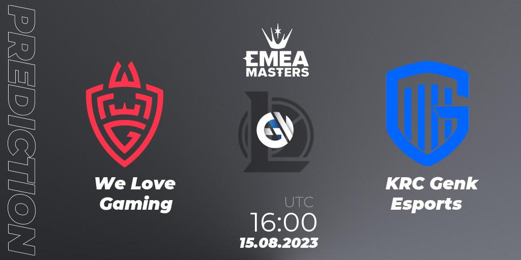 We Love Gaming vs KRC Genk Esports: Betting TIp, Match Prediction. 15.08.23. LoL, EMEA Masters Summer 2023