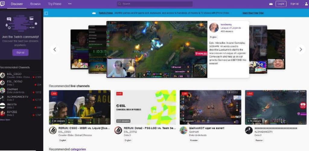 Twitch.tv: description of the site and its functions