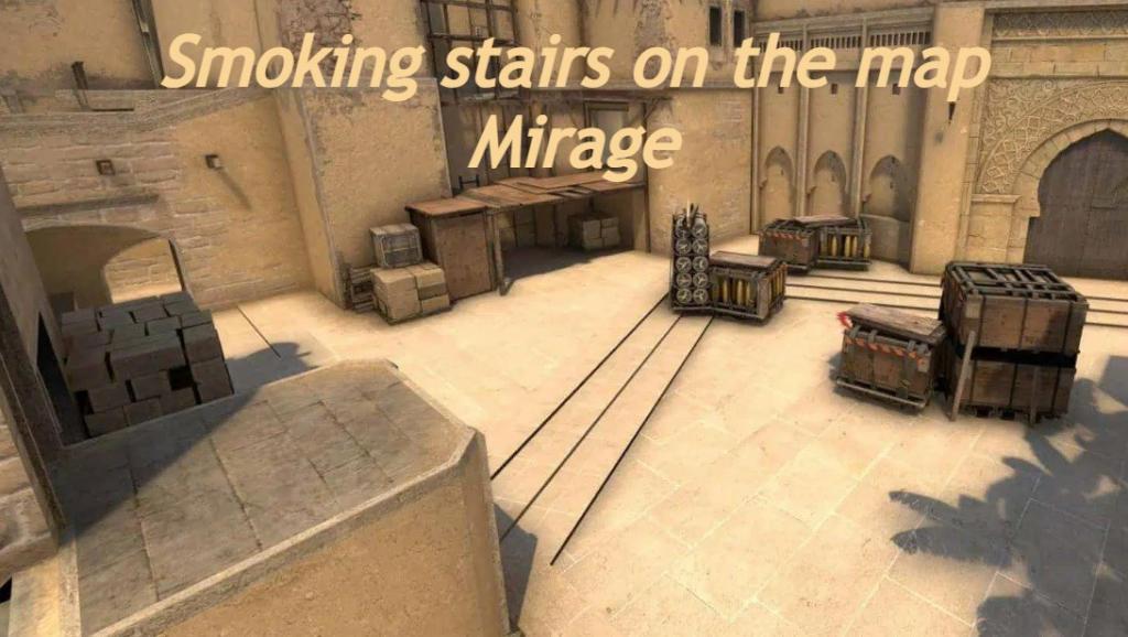 Smoking stairs on the map Mirage