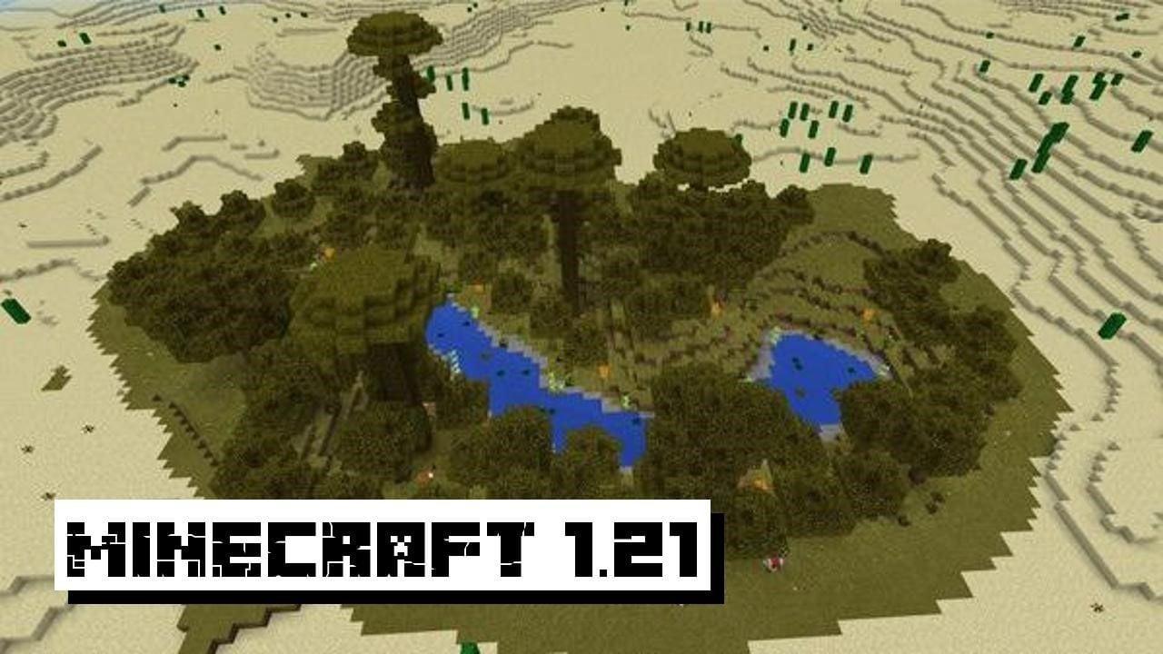 Download Minecraft version 1.21 and 1.21.0: watch a sandstorm in the desert, search for an oasis, feed the jungle inhabitants with bananas, and much more!