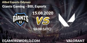 Giants Gaming VS BBL Esports