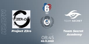 Project Z3ro VS Team Secret Academy Project Z3ro VS Team Secret Academy