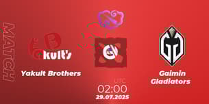 Yakult Brothers VS Gaimin Gladiators Yakult Brothers VS Gaimin Gladiators
