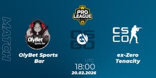 OlyBet Sports Bar VS ex-Zero Tenacity