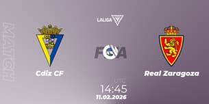 Cádiz CF VS Real Zaragoza