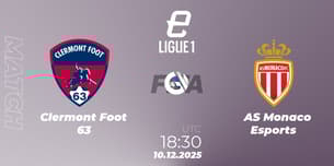 Clermont Foot 63 VS AS Monaco Esports