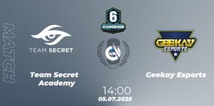Team Secret Academy VS Geekay Esports