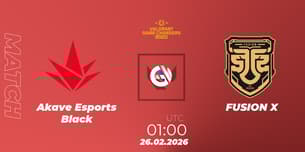 Akave Esports Black VS FUSION X