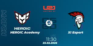 HEROIC Academy VS XI Esport HEROIC Academy VS XI Esport