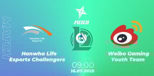 Hanwha Life Esports Challengers VS Weibo Gaming Youth Team