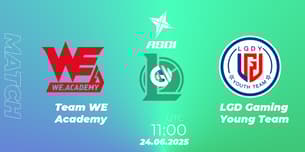 Team WE Academy VS LGD Gaming Young Team Team WE Academy VS LGD Gaming Young Team
