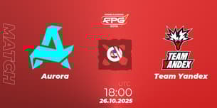 Aurora VS Team Yandex Aurora VS Team Yandex